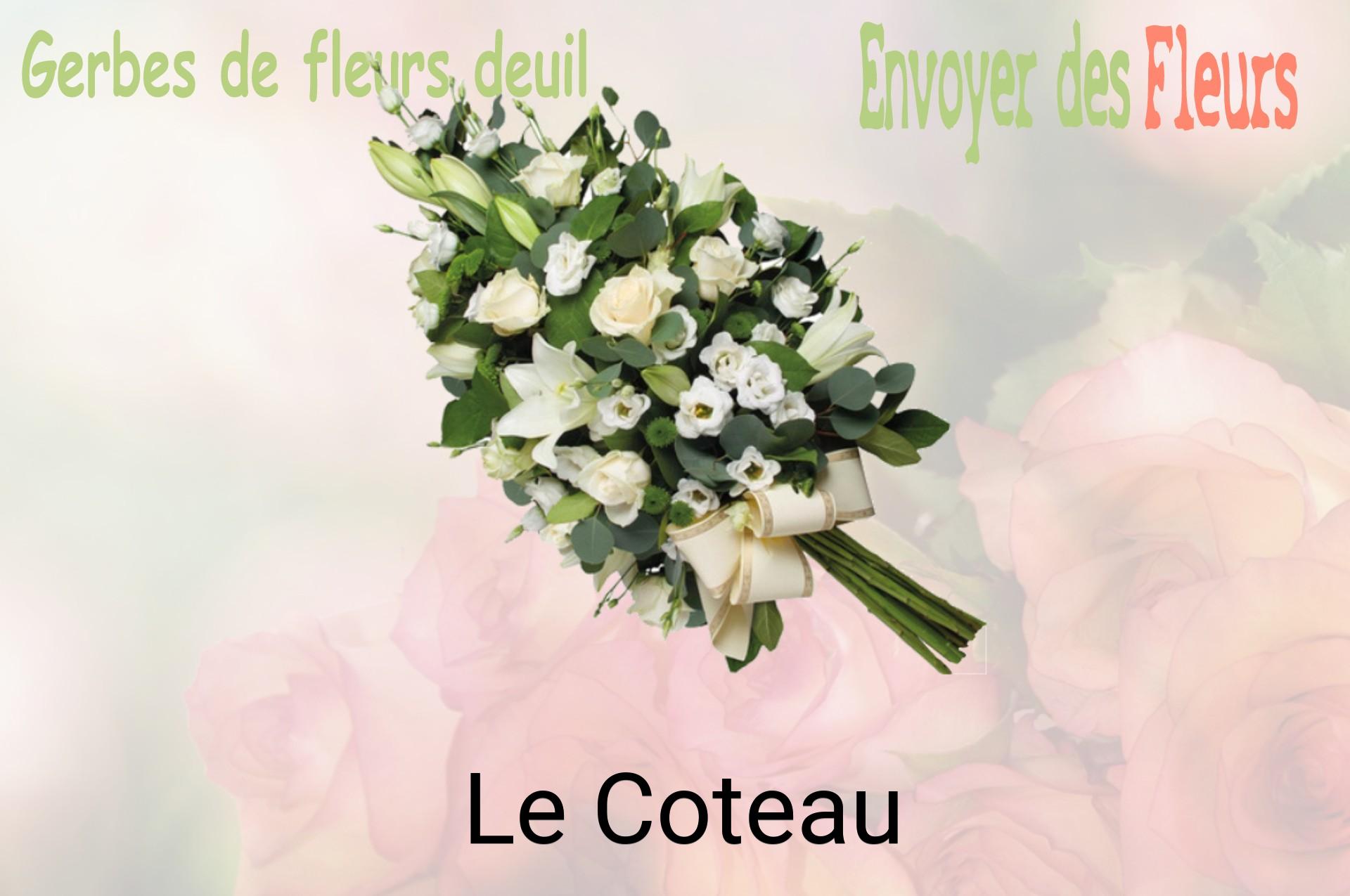 Gerbe de fleurs de deuil livrée à Le Coteau